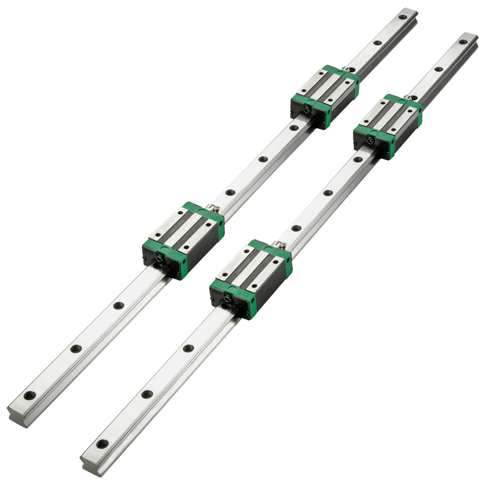 VEVOR 2xHSR20-1000mm Linear Rail Slide Guide Rod+4HSR20 Block Aluminium Bearing 