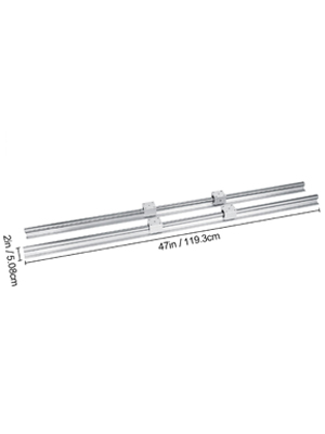 VEVOR Linear Rail SBR16-300mm 2PCs Linear Rail Shaft Rod W/ 4 SBR16UU Blocks