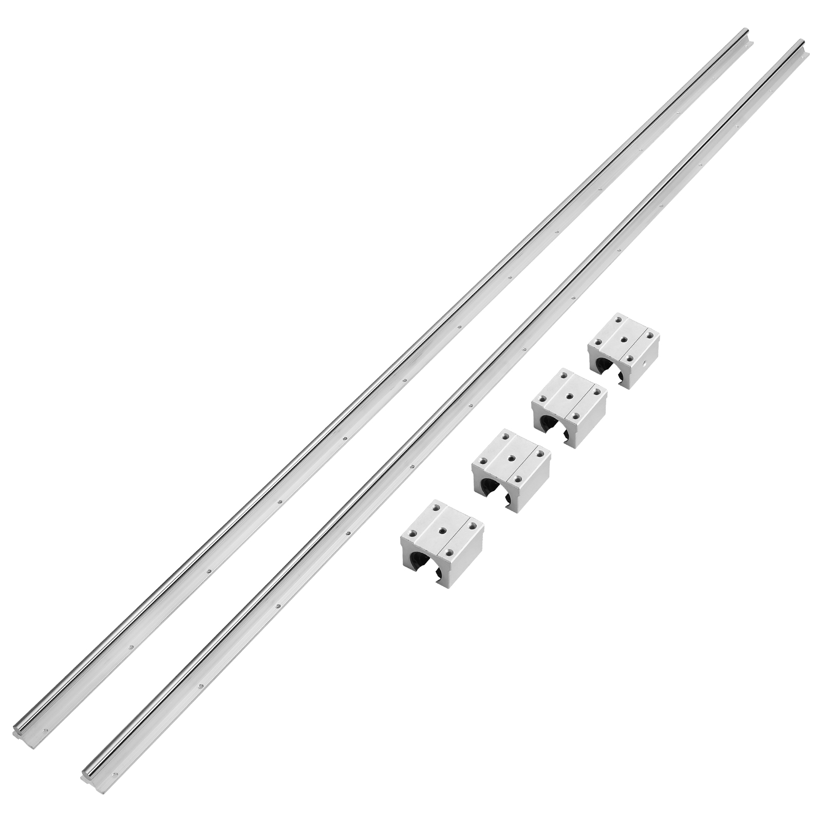 2PCS SBR/SFC Linear Guide Rail Slide Rail 4 PCS Bearing Block Rail Support - Produktbild 9