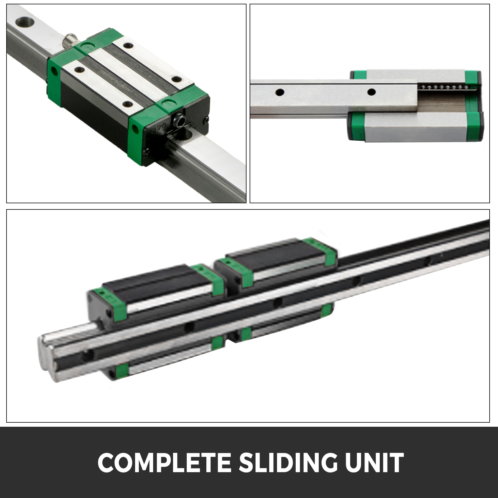 VEVOR Linear Guide Rail 2PCS HGR20-1000mm +4 Slide Blocks RM1605 BF ...