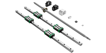 VEVOR Linear Guide Rail 2Pcs HGR20-1500mm Linear Slide Rail with 1Pcs RM1605-1500mm Ballscrew with BF12/BK12 Kit Linear Slide Rail Guide Rail Square for DIY CNC Routers Lathes Mills