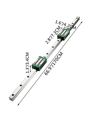 2stk HGR20-400mm Linearführung Guide Rail RM1605-400mm Kugelumlaufspindel Set 