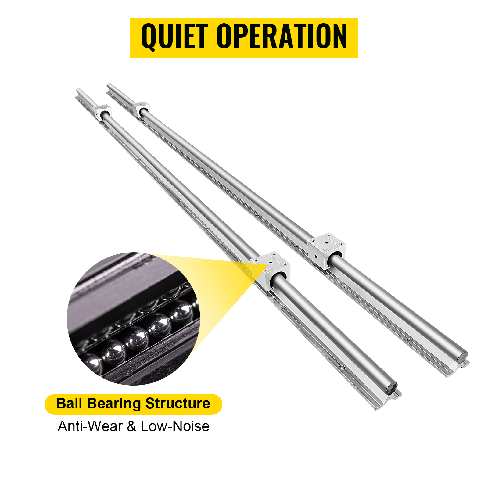 Sbr16-2000mm 2x Linear Rail Set 4x Bearing Block Cnc Set Lathes Grinding Popular