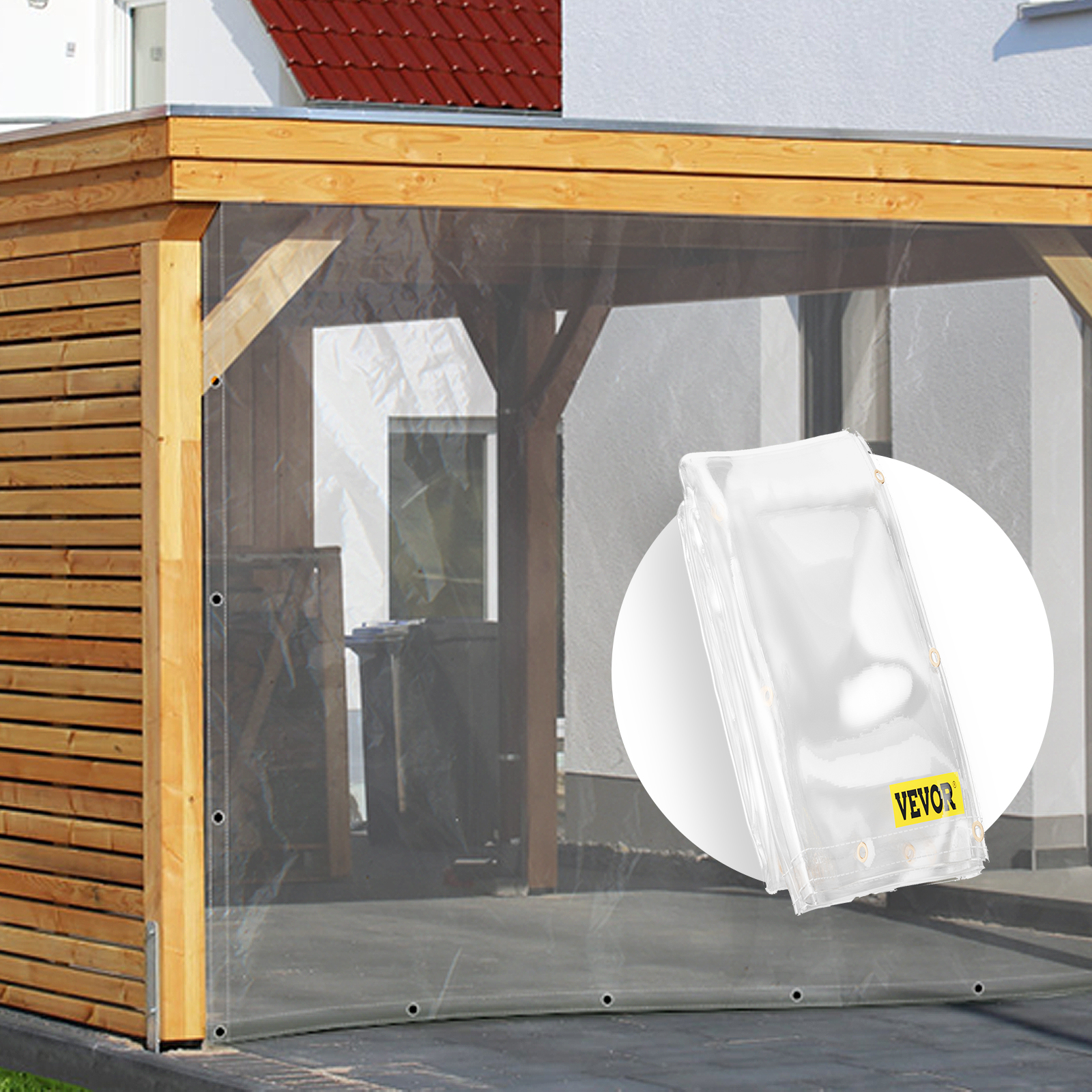 Lona impermeable de plástico, lona transparente reutilizable a prueba de  polvo, toldo para techo de invernadero, cubierta para Patio, jardín  interior y exterior, 2x1m Inevent HA012646-02