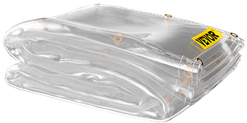  Suwooy Lona transparente impermeable, lona transparente,  material de PVC, resistente a la lluvia/al polvo/aislante térmico para  muebles de plantas, toldo con ojales, transparente de 4.9 x 19.7 ft : Todo  lo