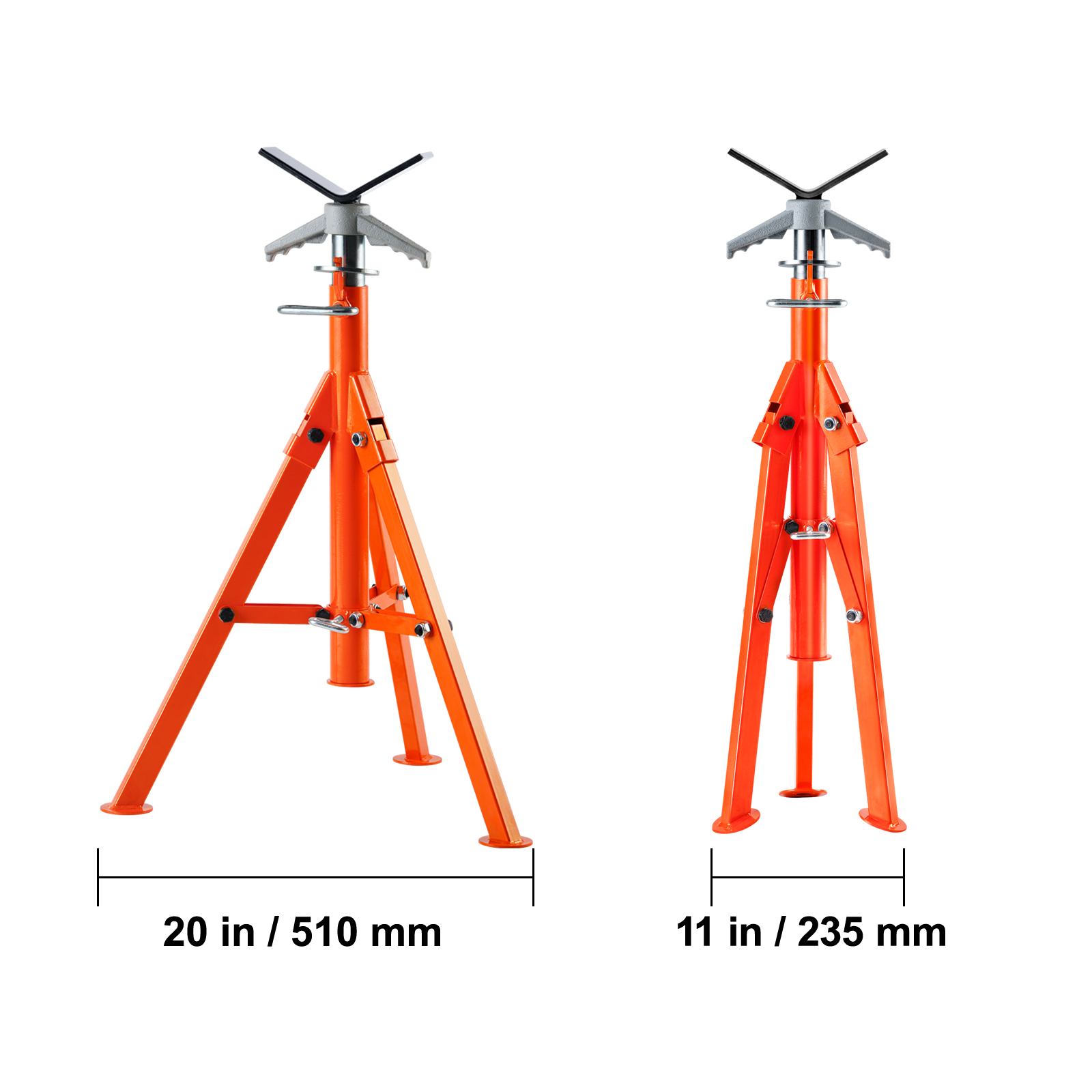 VEVOR Pipe Stand, 2500LBS Heavy Duty Pipe Jack Stands, 27.2