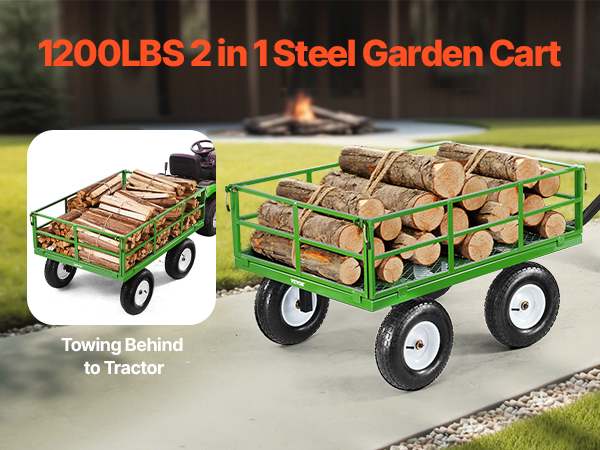 Garden cart,1200lbs,green