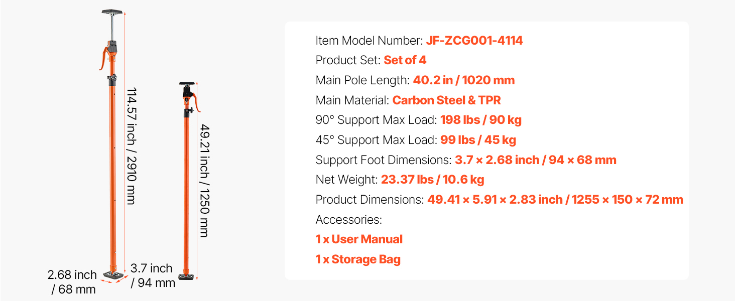 4 pack support poles