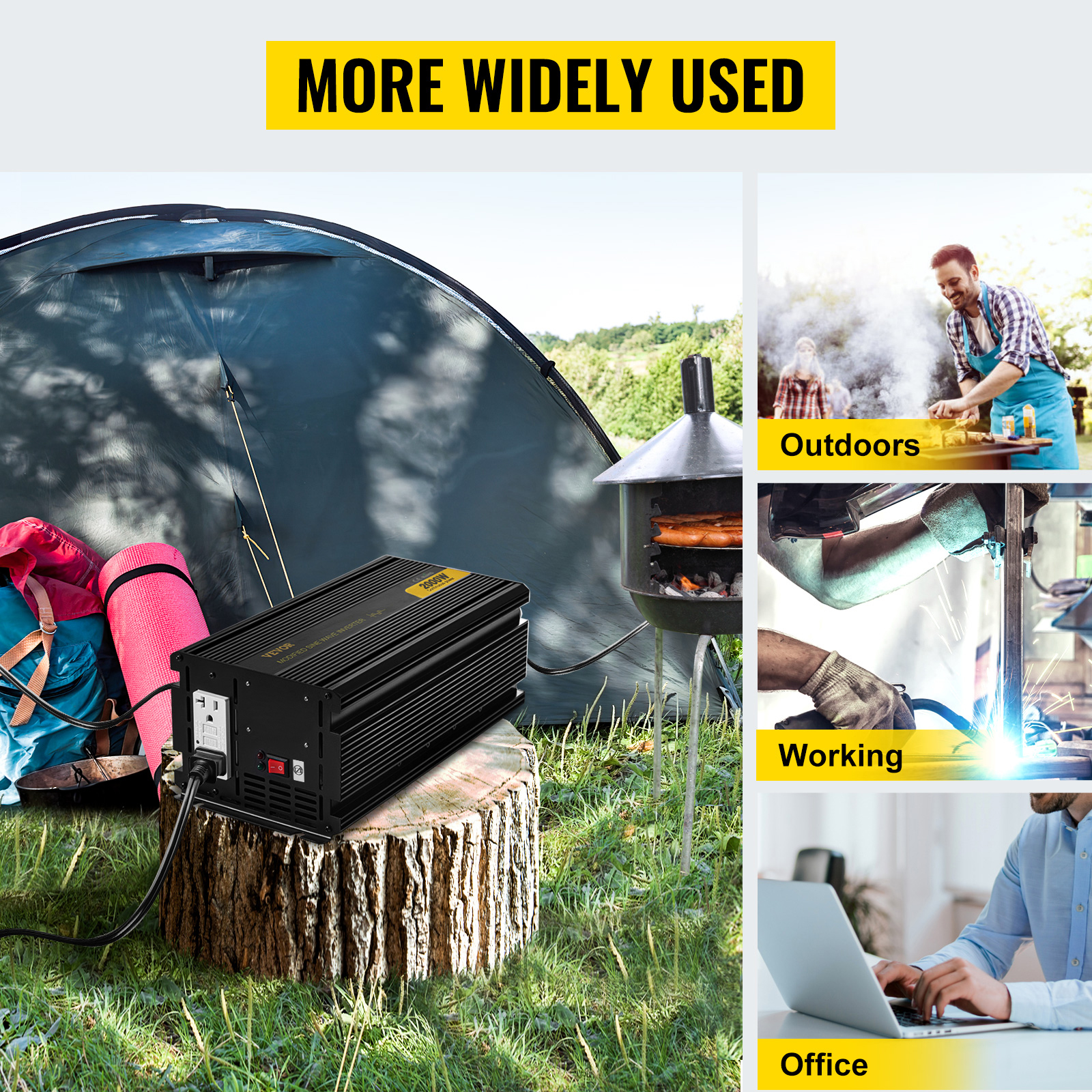 thumbnail image 2 of Gearzaar 2000W/4000W Power Inverter – 12V DC To 120V AC – Modified Sine Wave With LCD 2 of 6