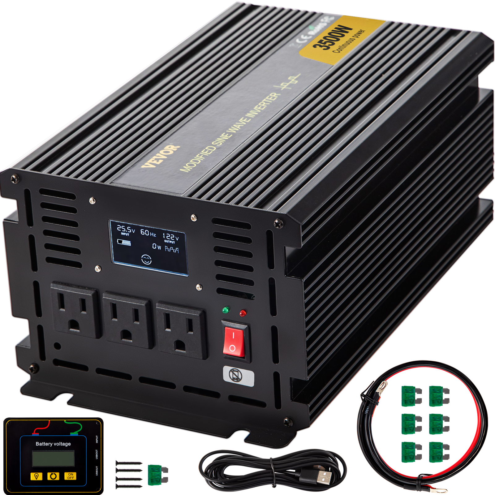 5000W Power Inverter,Modified Sine Wave,DC12V to AC120V