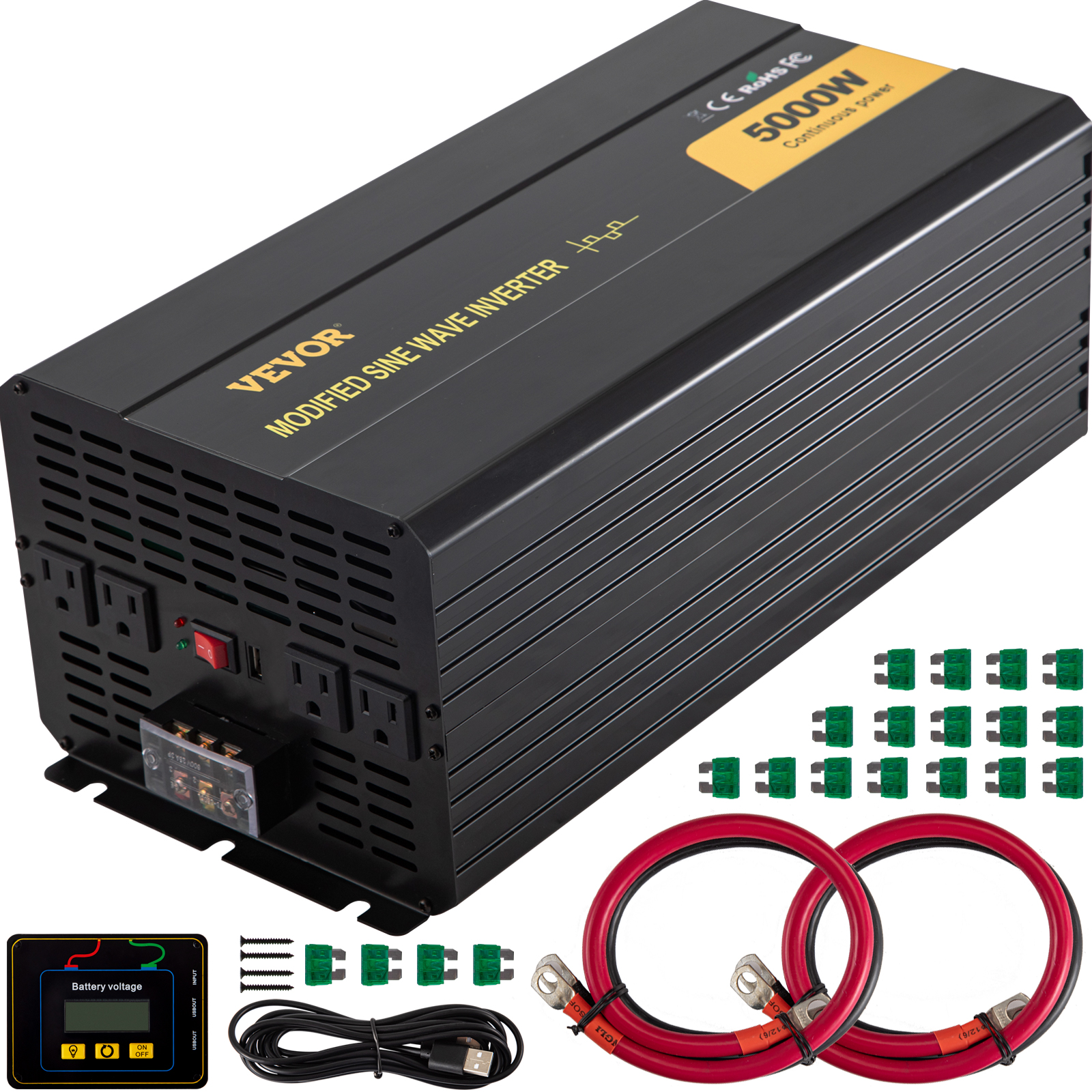 5000W Power Inverter,Modified Sine Wave,DC12V to AC120V