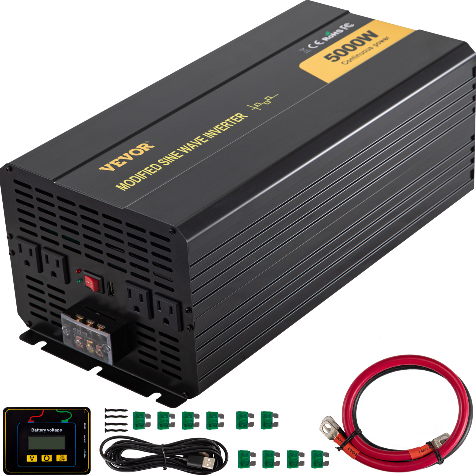 5000W Power Inverter,Modified Sine Wave,DC12V to AC120V