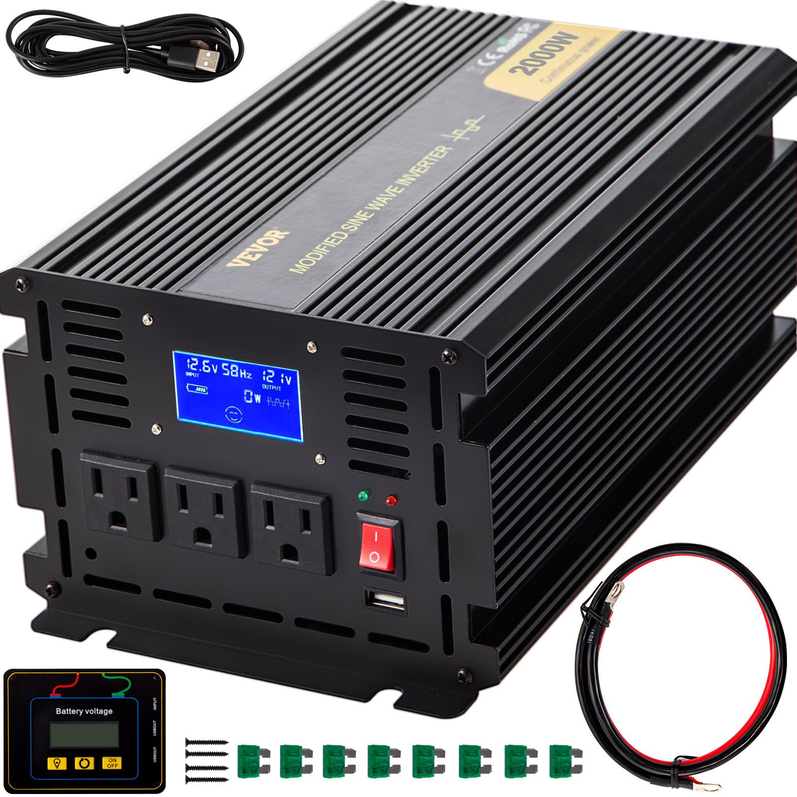 5000W Power Inverter,Modified Sine Wave,DC12V to AC120V