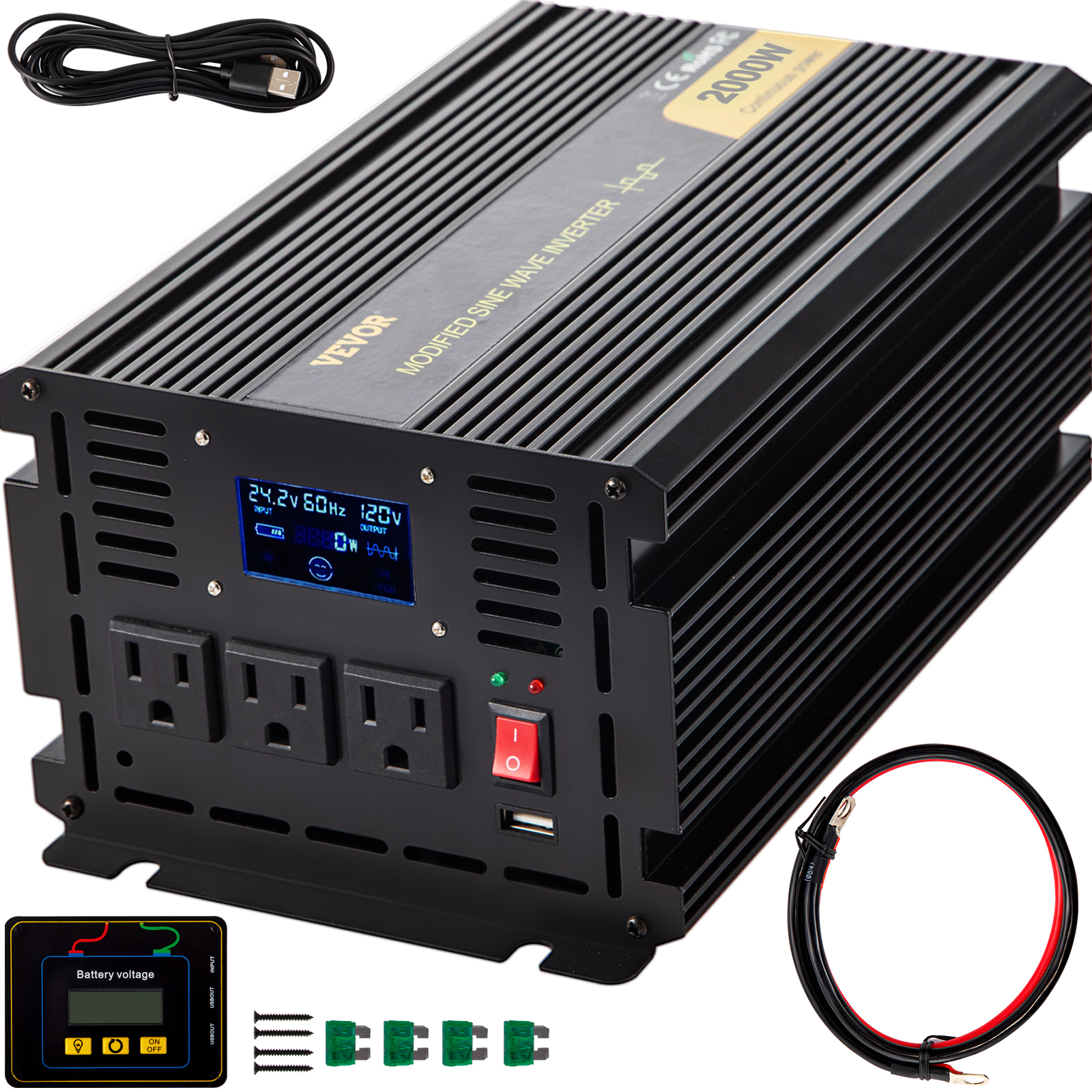 5000W Power Inverter,Modified Sine Wave,DC12V to AC120V