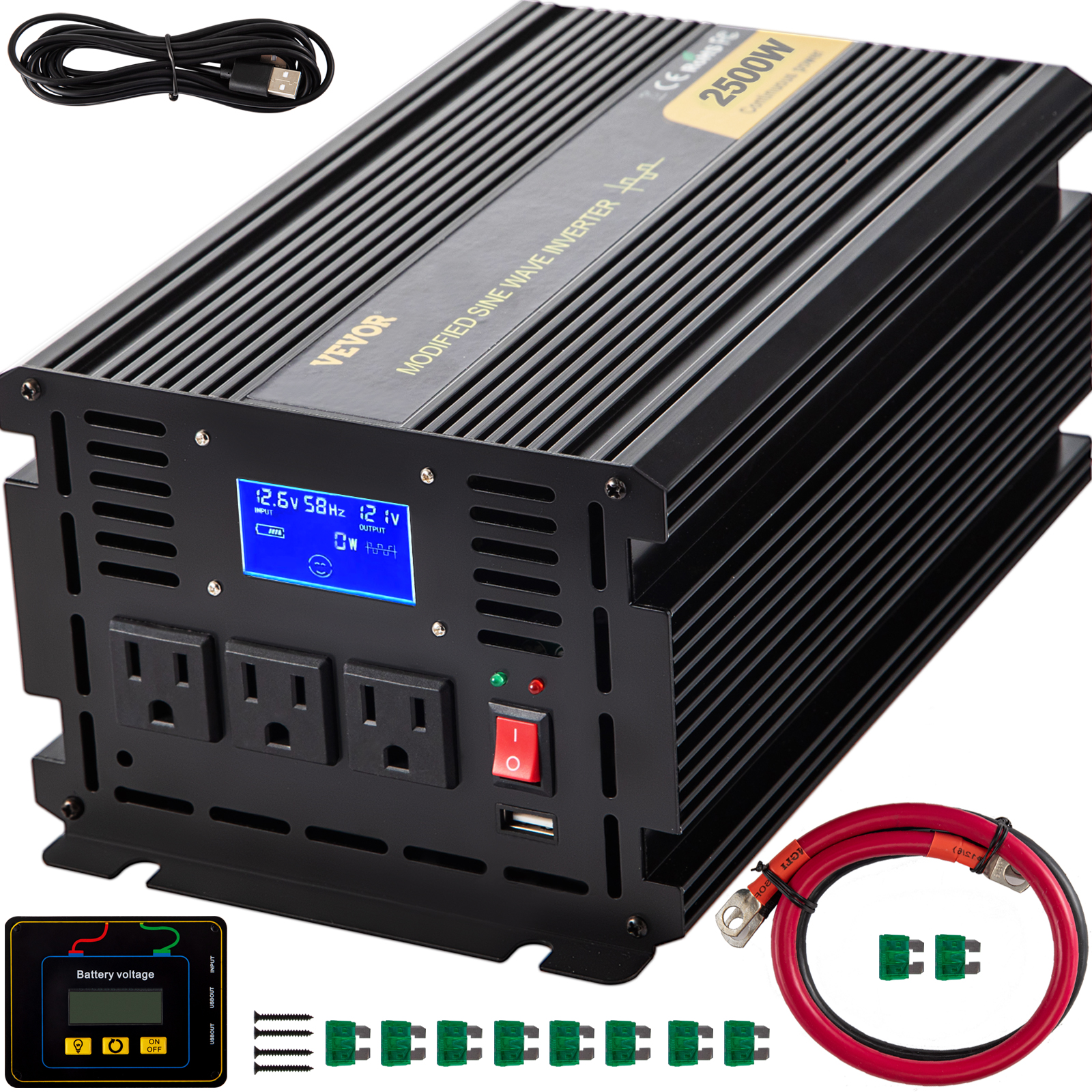 5000W Power Inverter,Modified Sine Wave,DC12V to AC120V