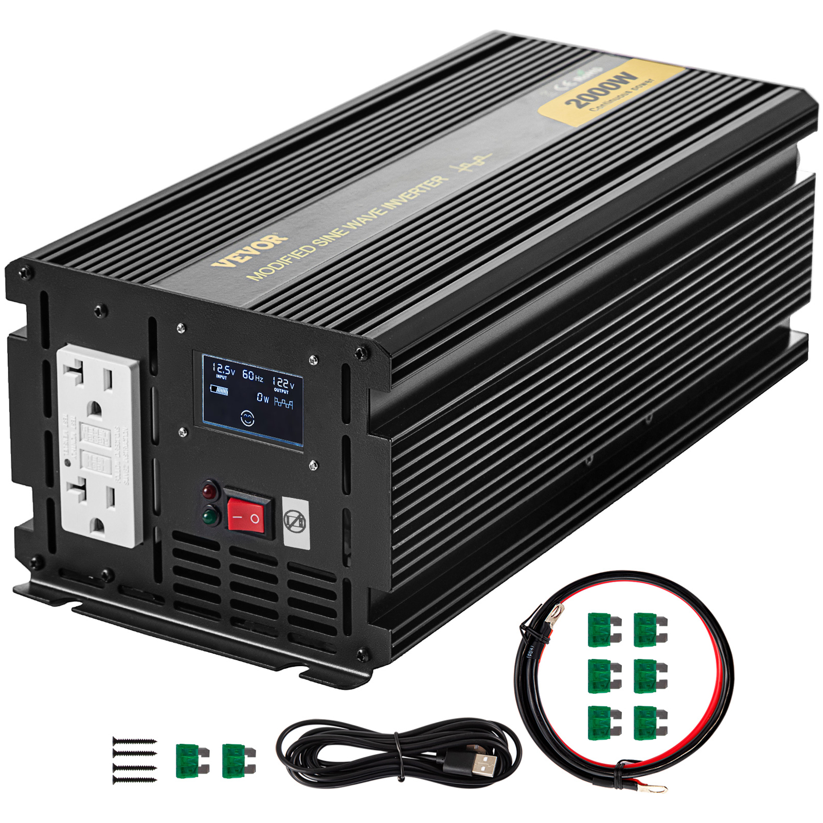 6000W Power Inverter,Modified Sine Wave,DC12V to AC120V