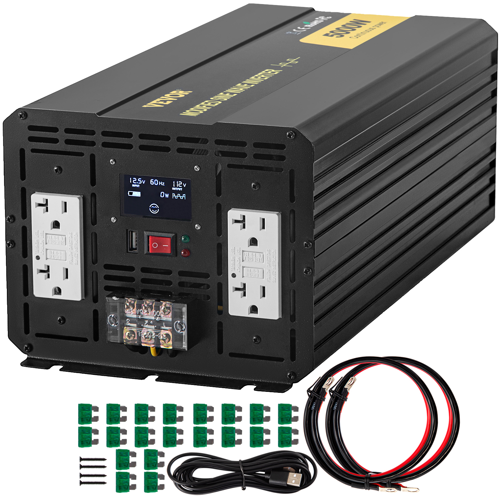 6000W Power Inverter,Modified Sine Wave,DC12V to AC120V