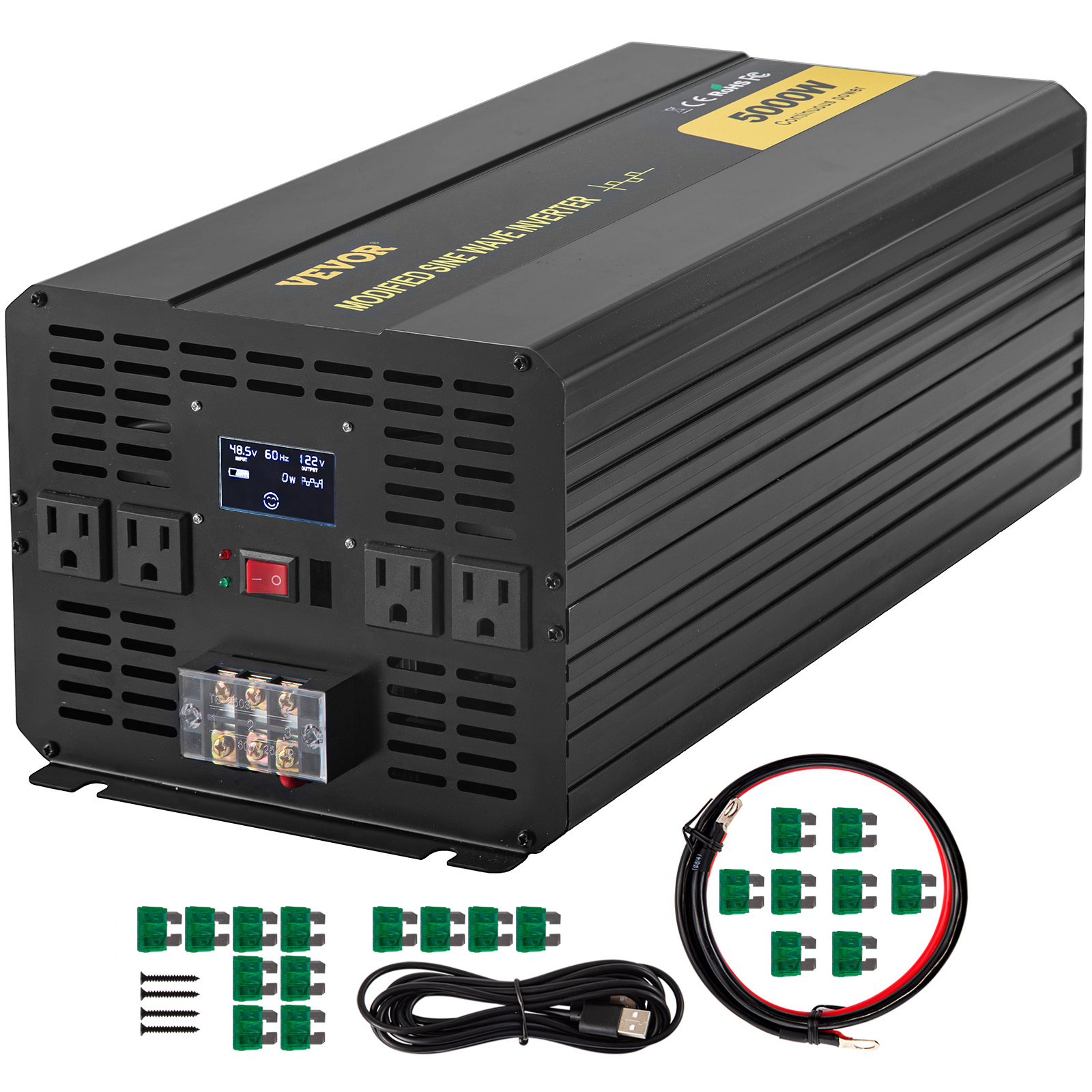 6000W Power Inverter,Modified Sine Wave,DC12V to AC120V