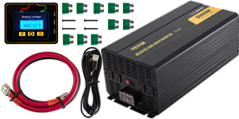 VEVOR Power Inverter, 5000W Modified Sine Wave Inverter, DC 24V to AC ...