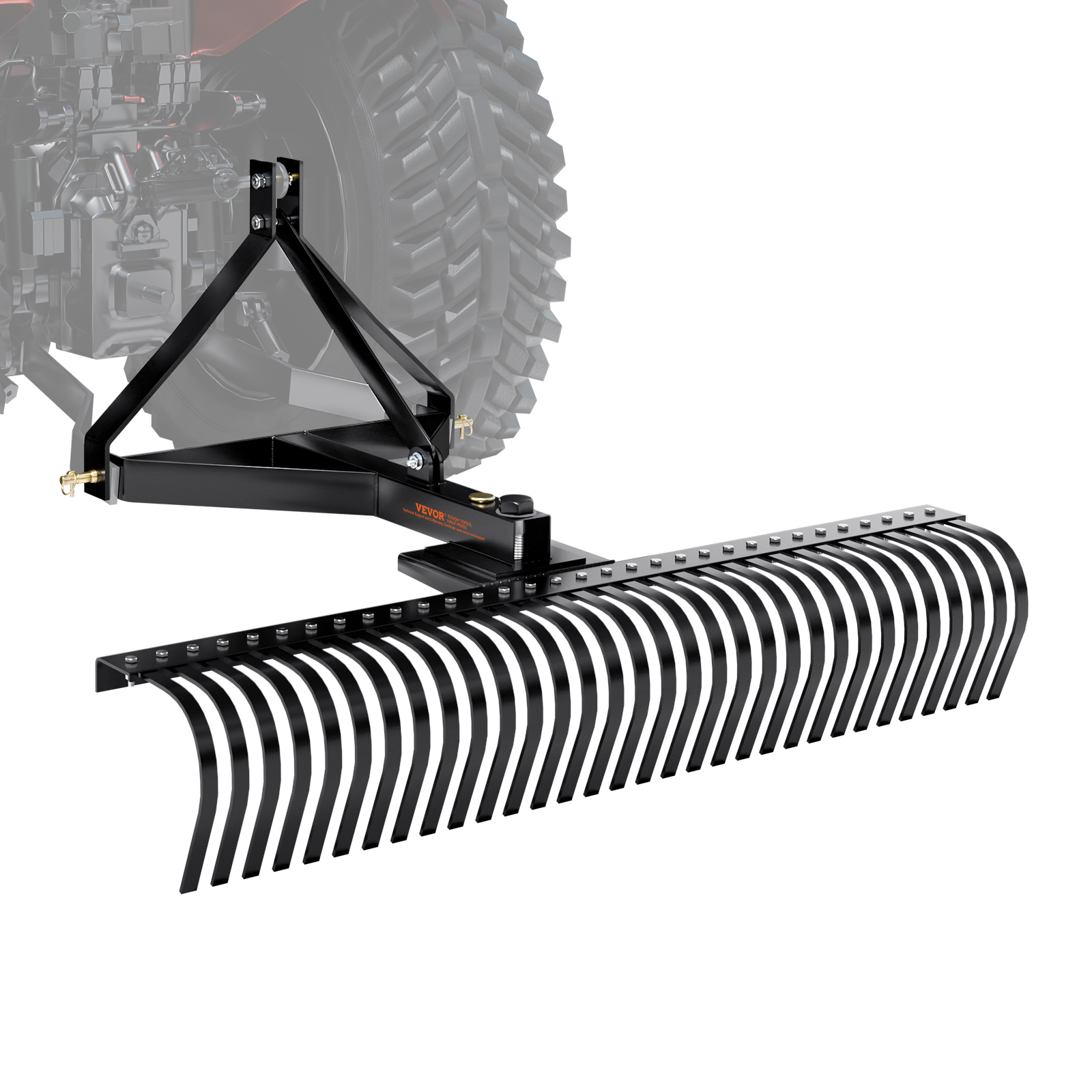 VEVOR Tow Behind Dethatcher 60/ 72 in Lawn Dethatcher Rake with Attachments