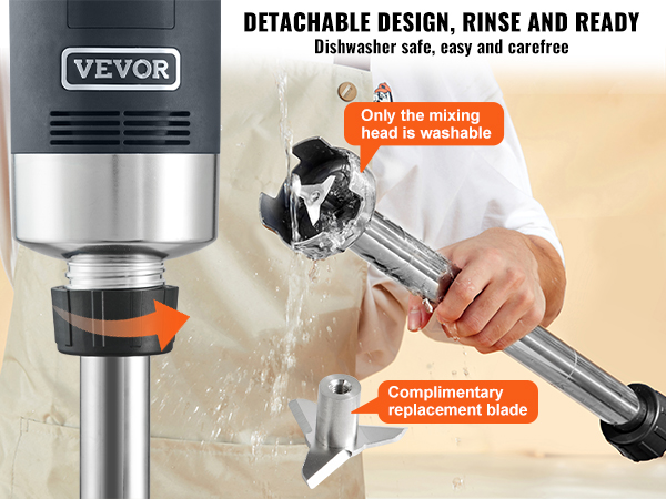 VEVOR Commercial Immersion Blender Heavy Duty Hand Mixer 750W Variable ...