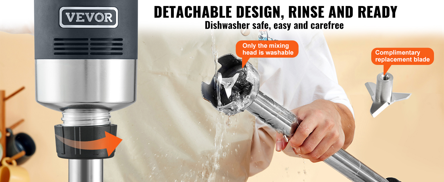 VEVOR Mixeur Plongeant 500 W Mélangeur à Main Immersion