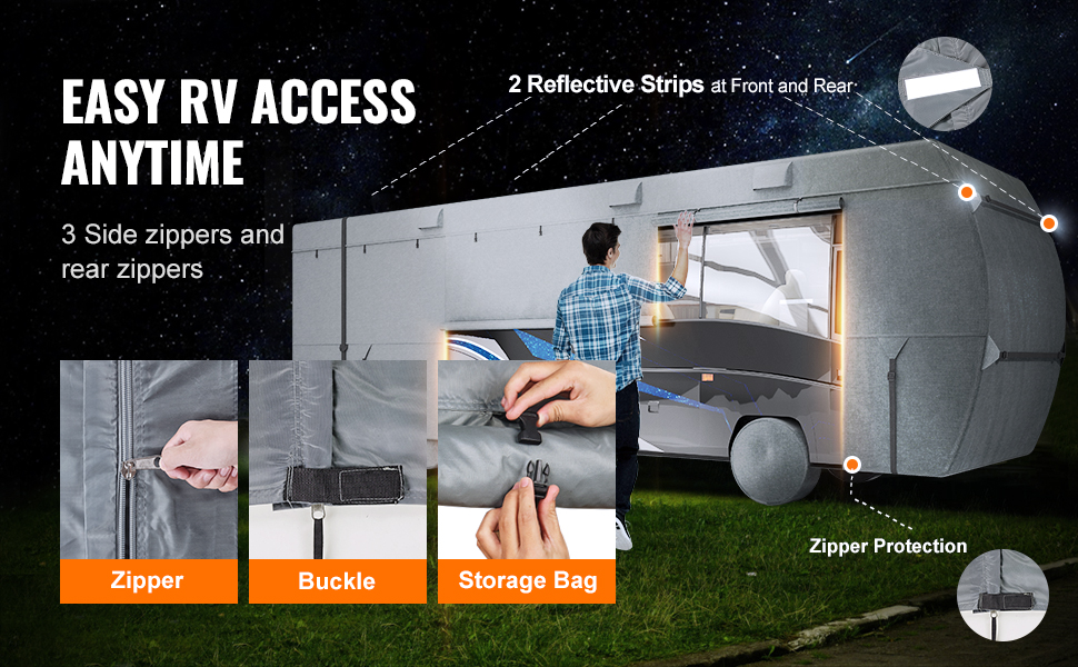 VEVOR Class C RV Cover Motorhome Cover 29-32 Ft Oxford Fabric Motorhome