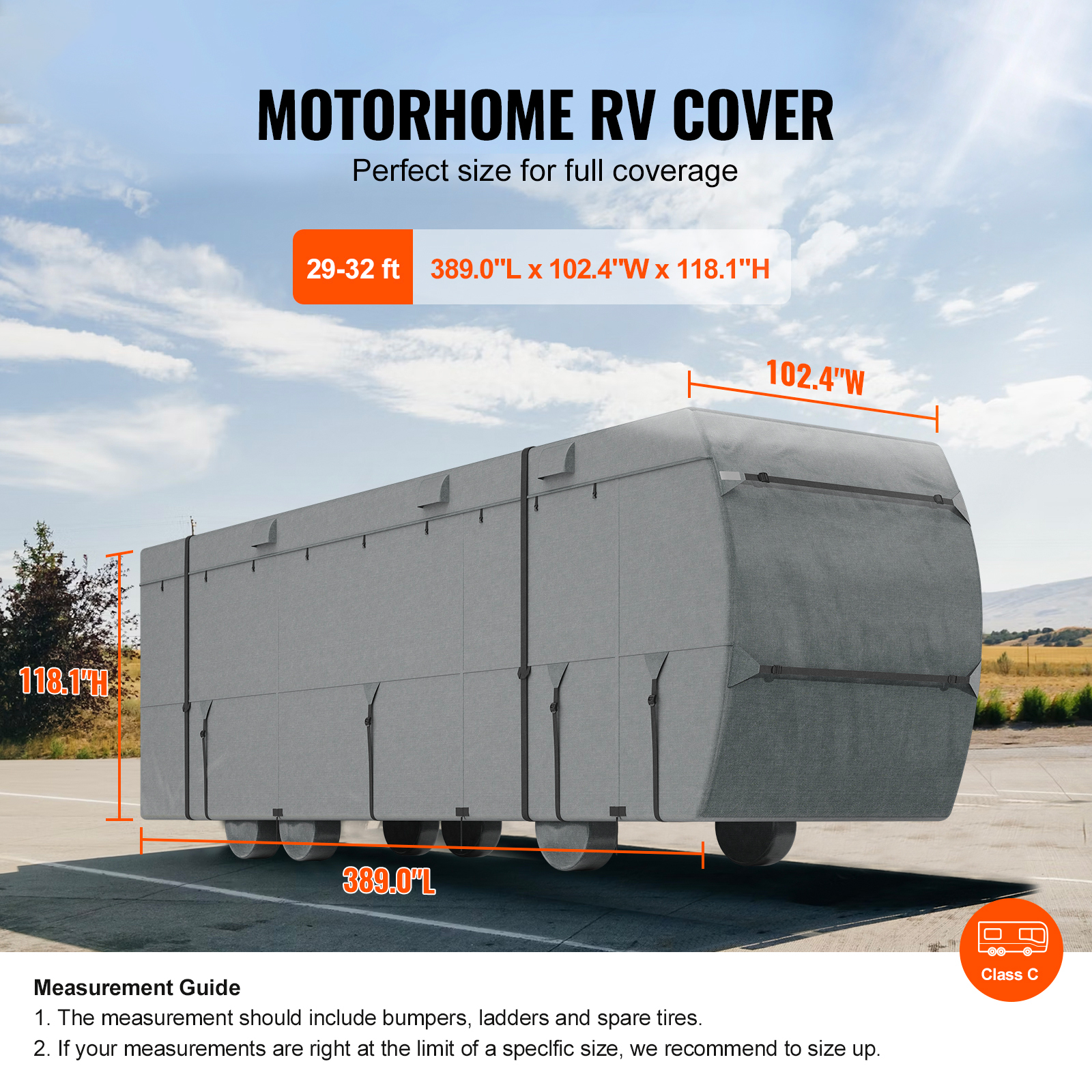 Travel Trailer RV Covers ClassA 18-40ft Motorhome Cover 4-Ply Nonwoven/Oxford - Picture 100 of 122