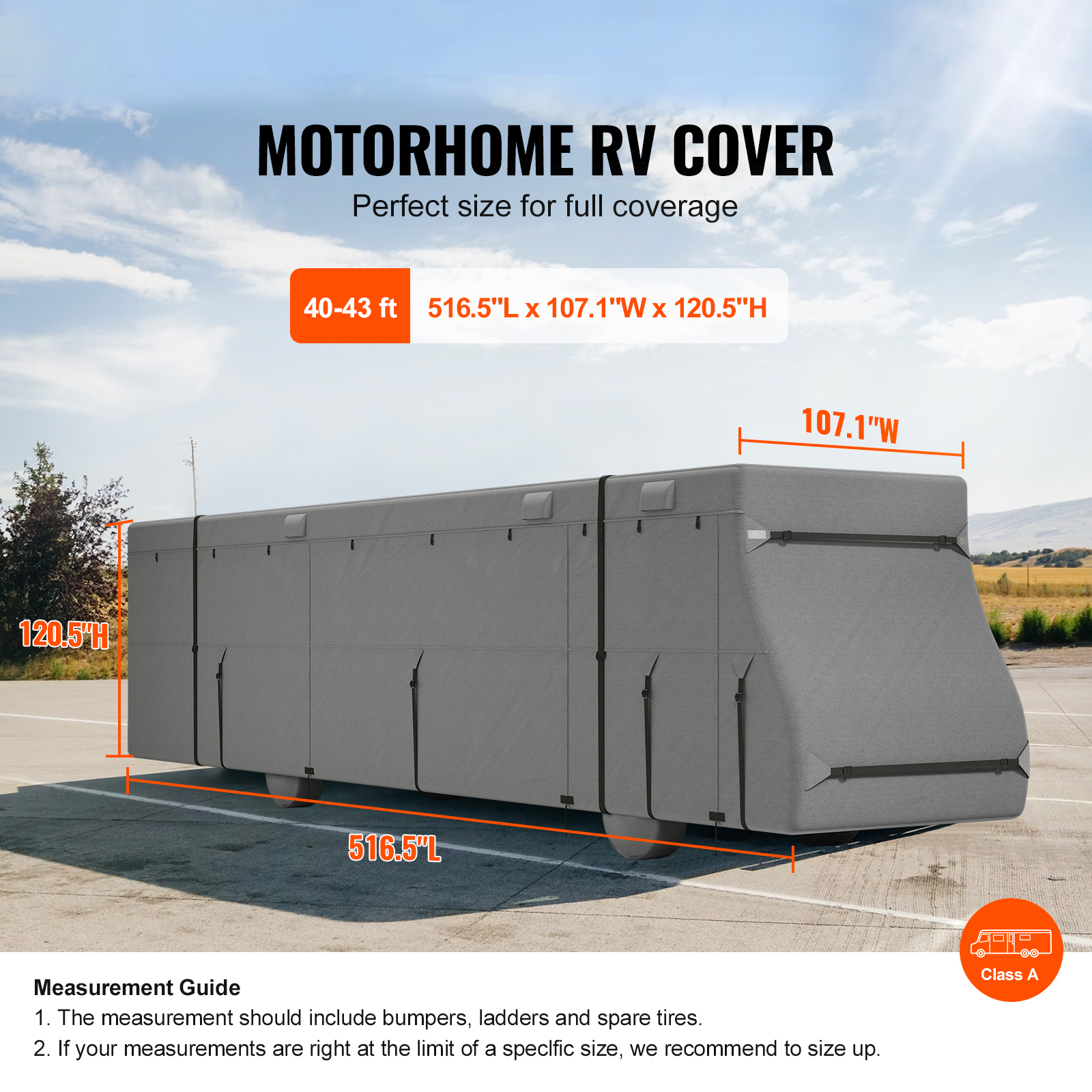 Travel Trailer RV Covers ClassA 18-40ft Motorhome Cover 4-Ply Nonwoven/Oxford - Picture 112 of 122