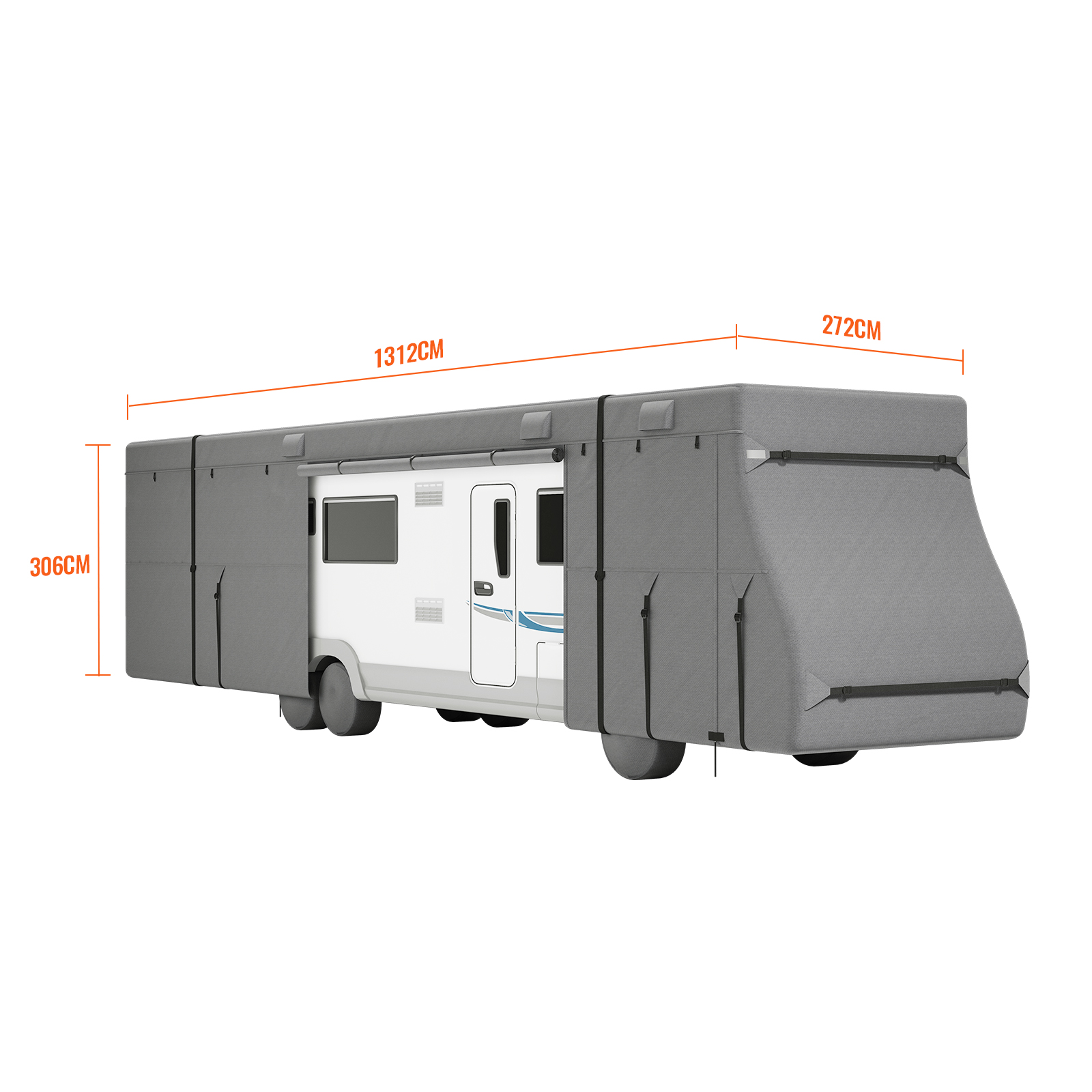 Travel Trailer RV Covers ClassA 18-40ft Motorhome Cover 4-Ply Nonwoven/Oxford - Picture 119 of 122