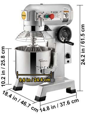 Commercial Food Stand Mixer,10 Qt,3 Rotation Speeds