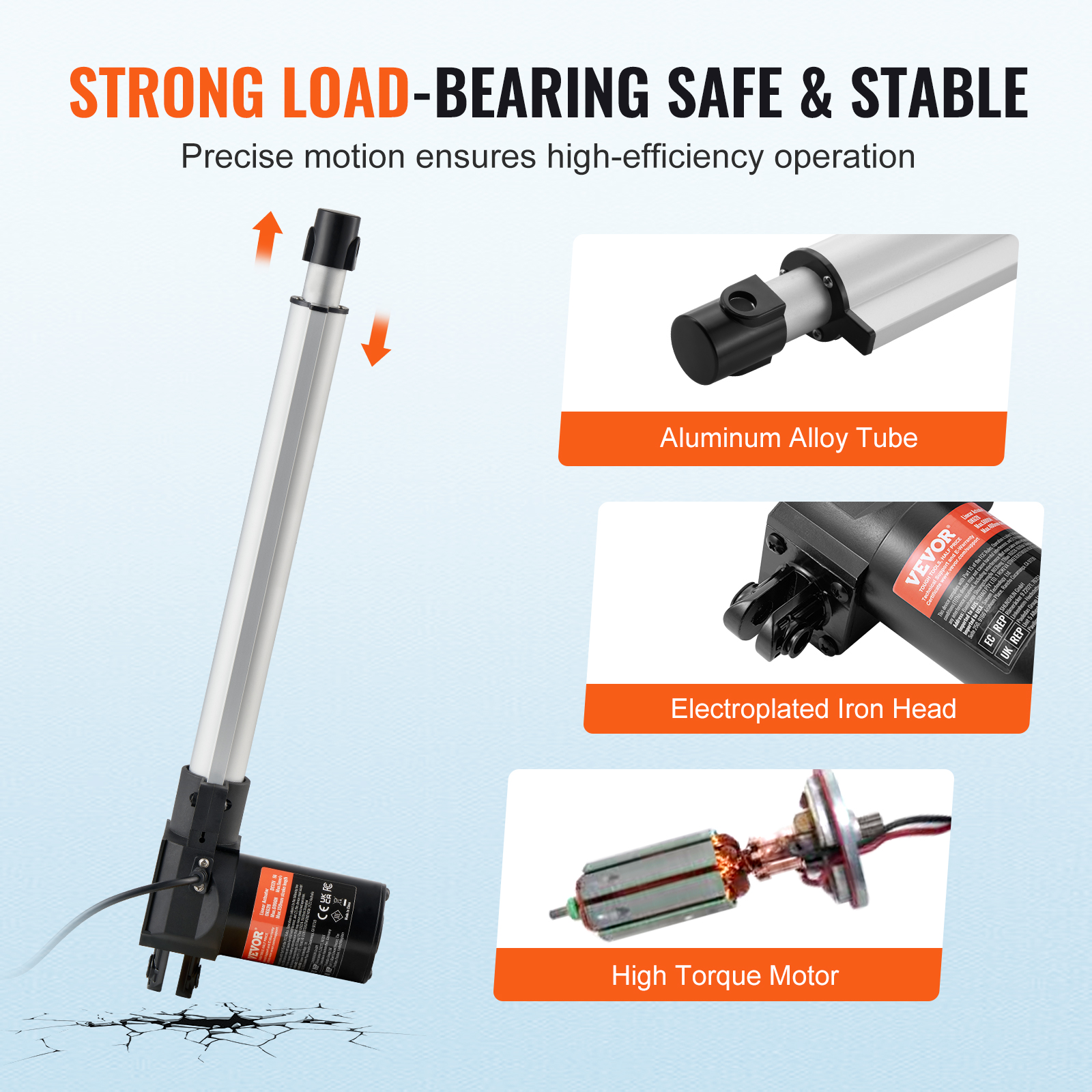 Actuador lineal VEVOR 1000-6000N accionamiento lineal DC motor lineal 150-500 mm - Imagen 139 de 170