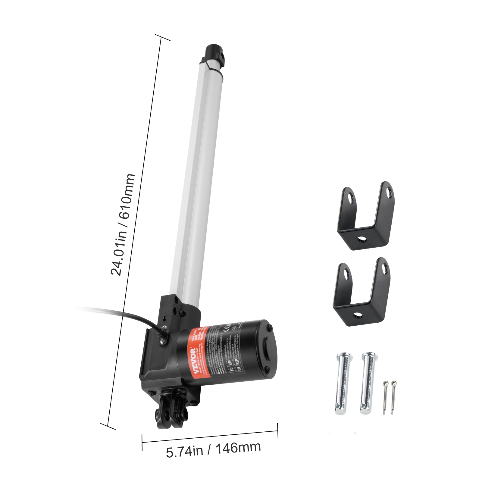 12V Linearantrieb Elektrisch Linear Actuator Motor 50mm~ 1000mm IP65 Fast 5mm/s