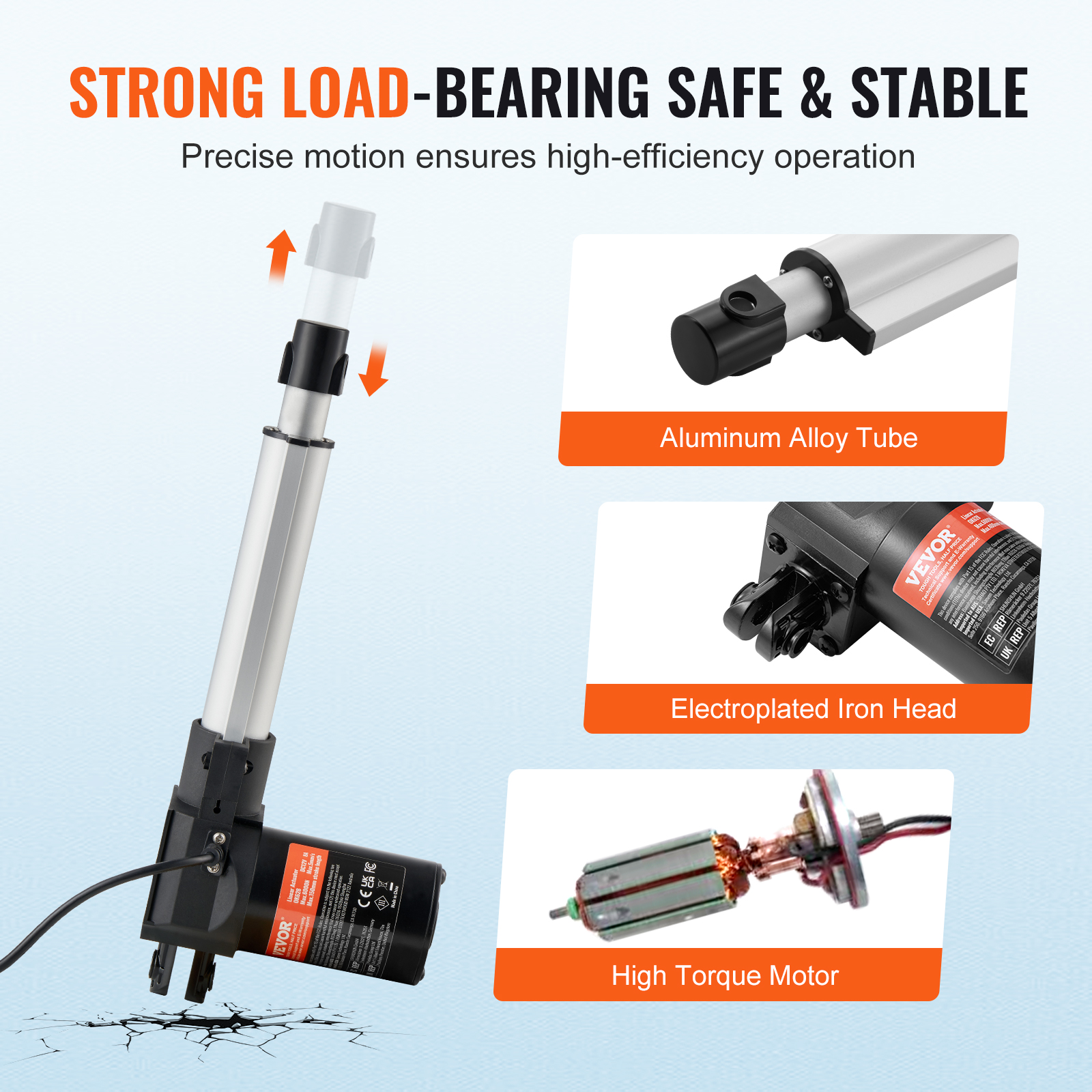 Actuador lineal VEVOR 1000-6000N accionamiento lineal DC motor lineal 150-500 mm - Imagen 103 de 170
