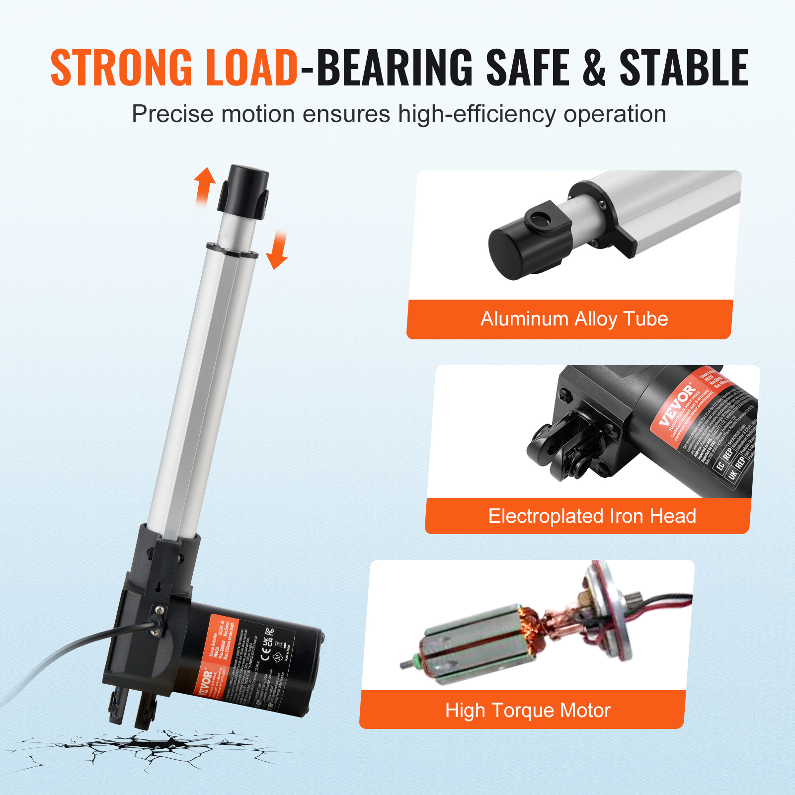 Actuador lineal VEVOR 1000-6000N accionamiento lineal DC motor lineal 150-500 mm - Imagen 115 de 170