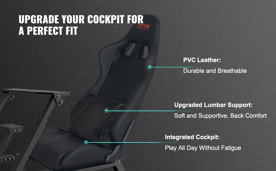 VEVOR VEVOR Soporte para volante de carreras plegable para Logitech,  Thrustmaster, Fanatec, Hori, Mad Catz, simulador de conducción de acero al  carbono, pedal ajustable y asiento de modo dual, se adapta a