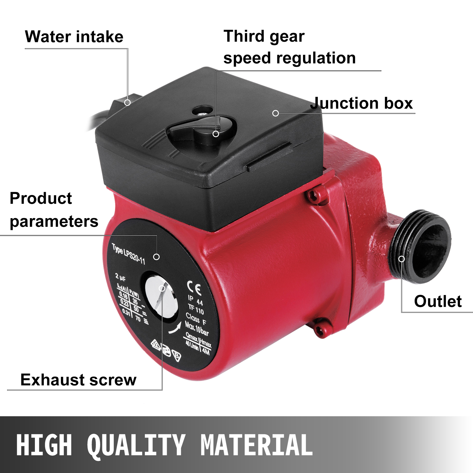 Bomba De Agua De Alta Presión De Casa 35/50/70 W Para La Ducha Y El ...