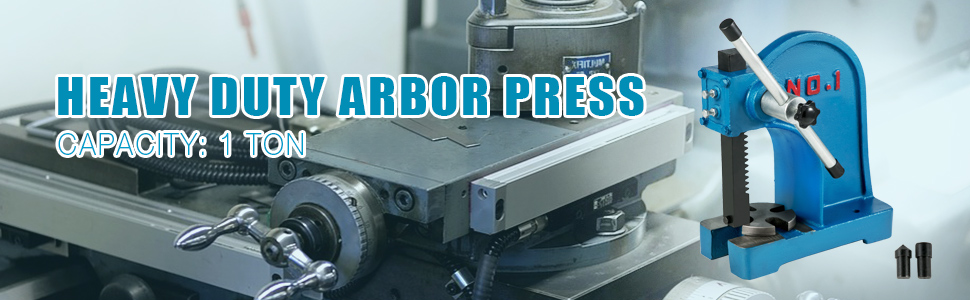 bis 140 mm Werkstückgröße Arbor Presse Handhebelpresse Werkstattpresse mit 4 Feste Löcher für Nieten Stanzen von Löchern Installieren 1T Drehdornpresse 1000 kg Presskraft