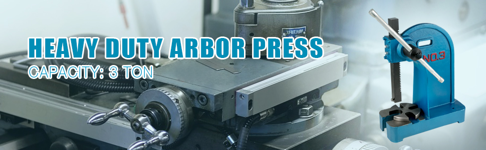 VEVOR Arbor Press 3 Ton Manual Heavy Duty Press Machine Cast Iron Assembleable