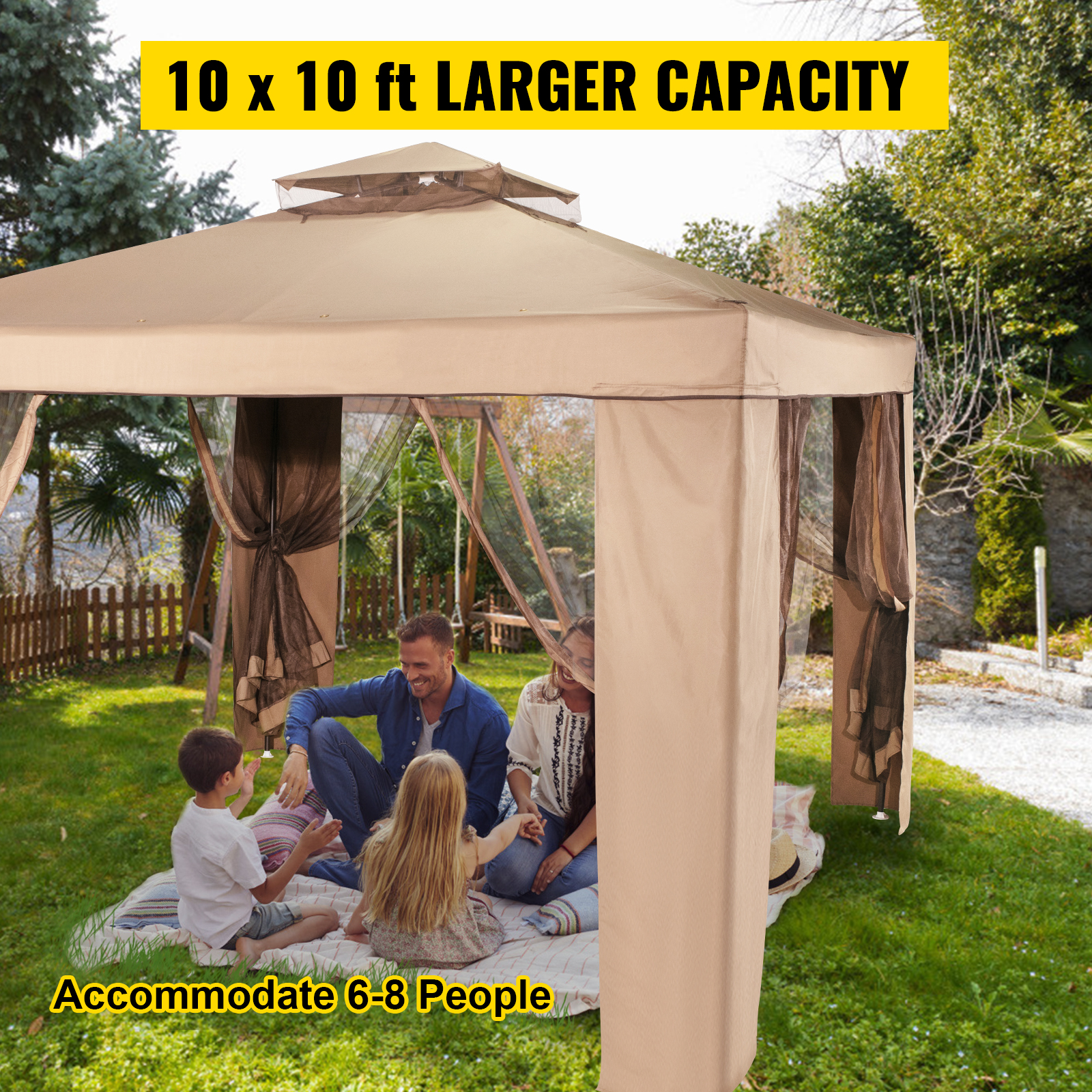 Outdoor Gazebo Tent Garden Shade Shelter Canopy Awning Party Camping Heavy Duty 