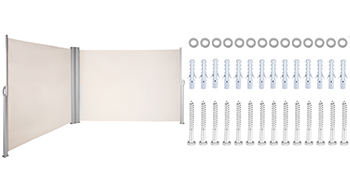 VEVOR Terrassen Windschutz 180 x 600 cm Rollo Seitenmarkise ausziehbar grau  für den privaten oder gewerblichen Gebrauch
