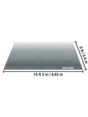RV Awning,16ft,Gray Fade