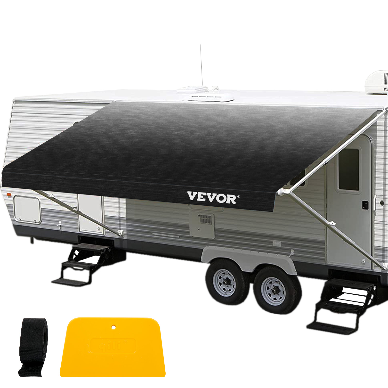 RV Awning,18ft,Charcoal Fade