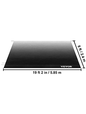 VEVOR RV Awning 20 ft, Awning Replacement Fabric 19 ft 2 in, Premium Grade Waterproof Vinyl, Universal Outdoor Canopy RV Replacement Fabric for Camper, Trailer,and Motor Home Awnings, Charcoal Fade
