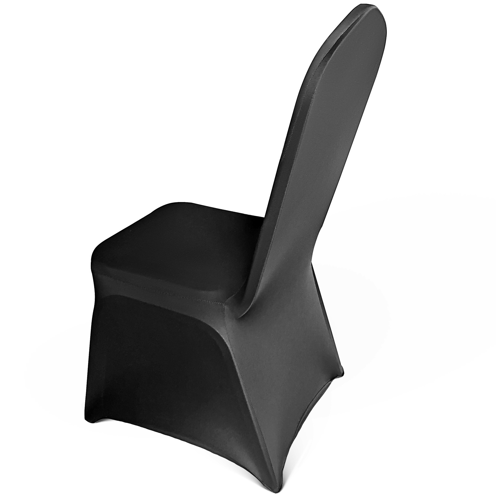 100/50 White/Black Cover Spandex Lycra Chair Cover Wedding Banquet Party Folding - Picture 43 of 119
