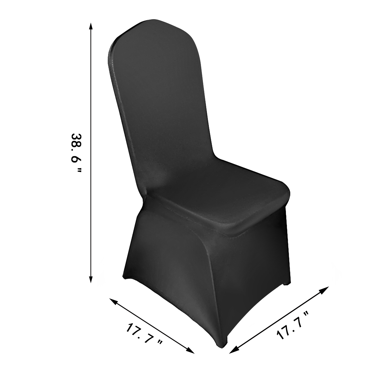 100/50 White/Black Cover Spandex Lycra Chair Cover Wedding Banquet Party Folding - Picture 41 of 119