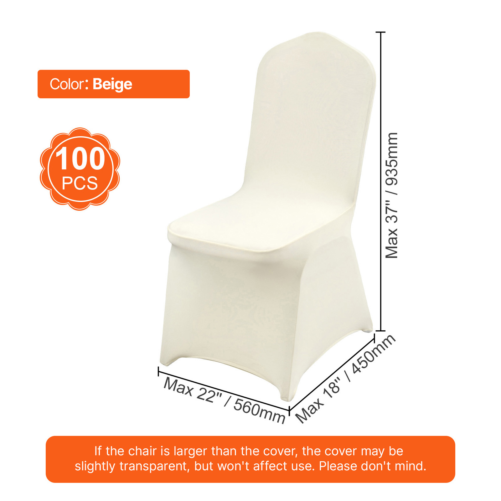 Uimoso 100/50 White/Black Spandex Chair Cover Wedding Banquet Party Folding - Picture 88 of 119