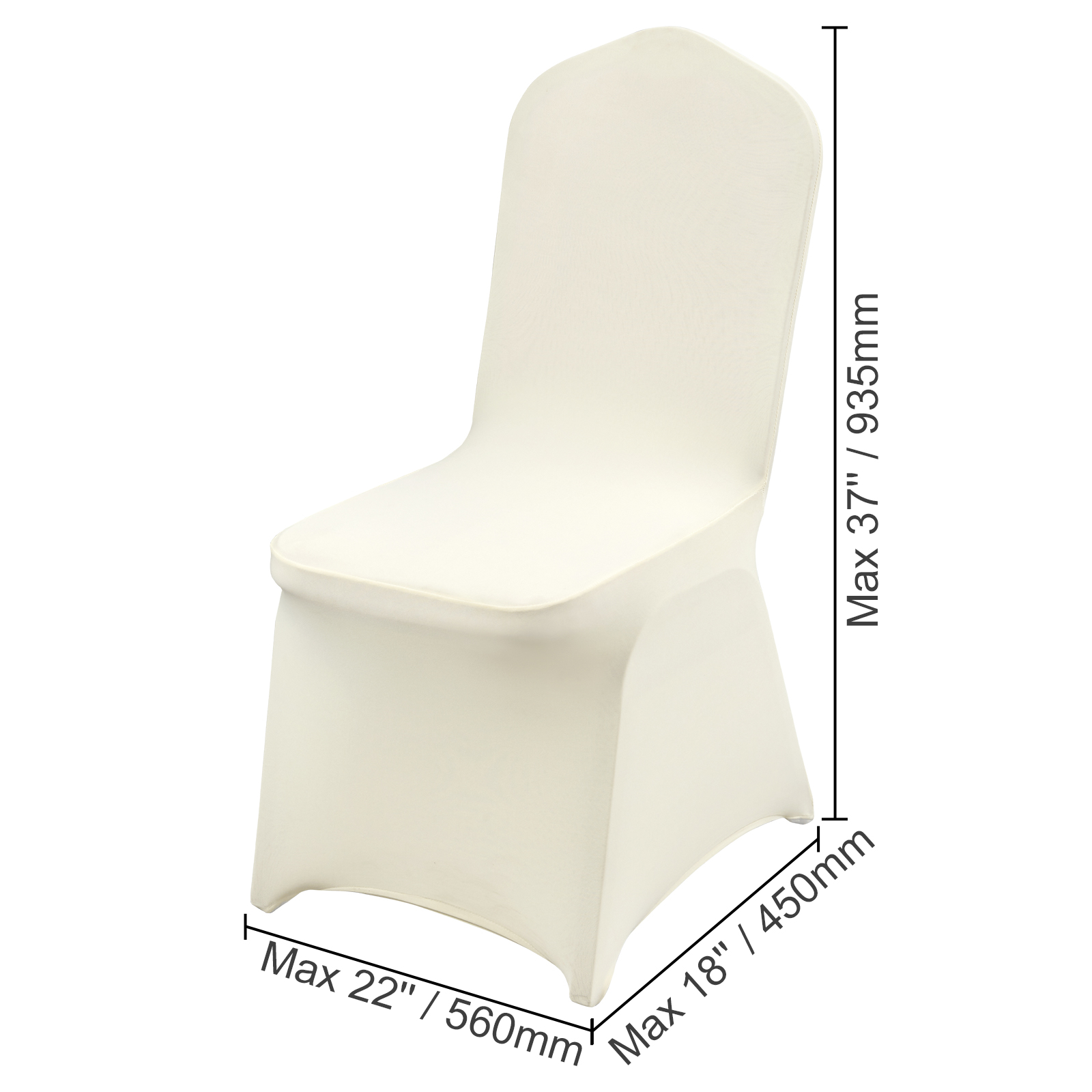 Uimoso 100/50 White/Black Spandex Chair Cover Wedding Banquet Party Folding - Picture 89 of 119