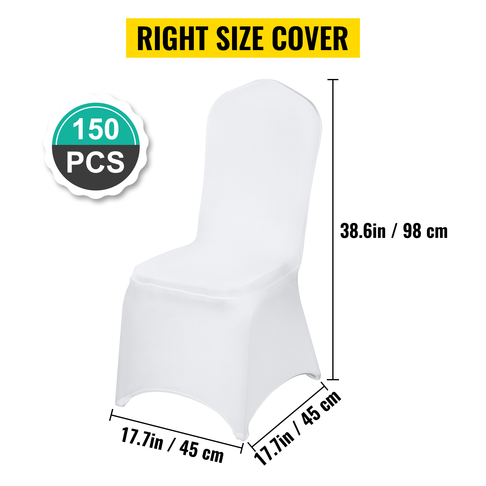 VEVOR 50/150Pcs Spandex Chair Covers Stretch Slipcover For Restaurant Hotel Wedding Party Dining Banquet Universal Chair Cover