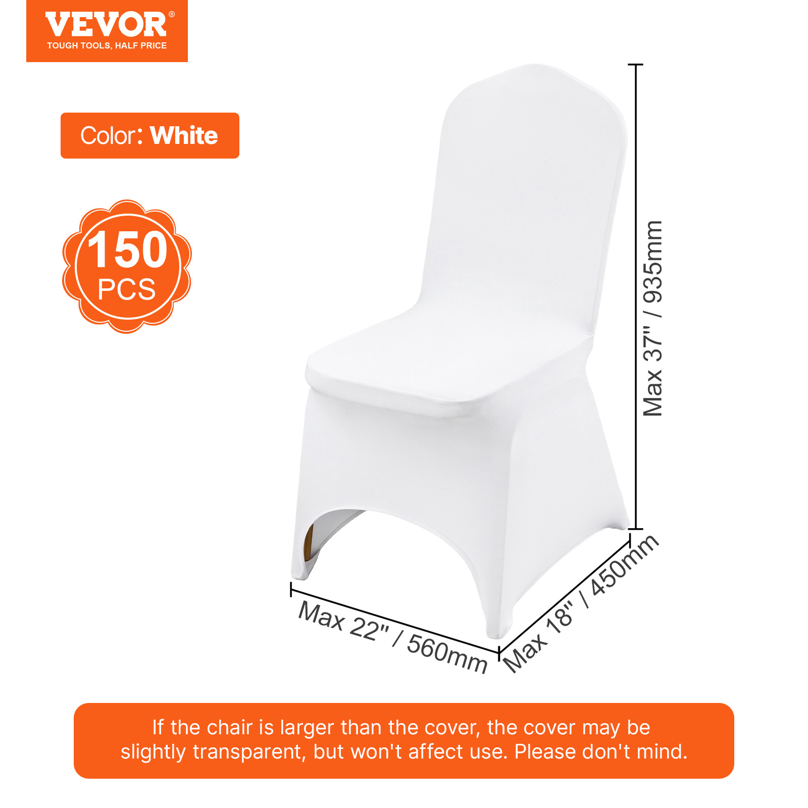 100/50 White/Black Cover Spandex Lycra Chair Cover Wedding Banquet Party Folding - Picture 114 of 119
